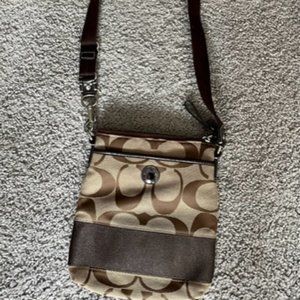 Coach Brown Crossbody Purse - Like New